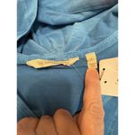 Soft Surroundings  NWT Retreat Hoodie Tunic Sz LG Fjord Blue Eyelet Cuff Comfy Photo 8