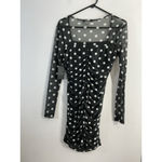 Caution to the Wind Womans  Pull Over Bodycon Dress M Black White Polka Dot NWT Photo 1