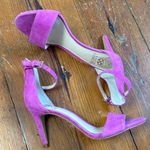Vince Camuto  Size 7.5 Elegant Pink Suede Heeled Sandals Shoes Photo 1