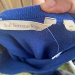 Soft Surroundings  Women's XS Blue Pullover Sweater Tie Neck Long Sleeve Photo 7