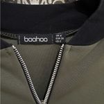 Boohoo  Green Bomber Jacket with Black Accents Photo 1