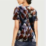Ann Taylor  Botanical Velvet Blouse Moody Floral Print Size Small Fall Photos Top Photo 1