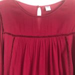 Old Navy  Burgundy Pleated Top Size Small Photo 2