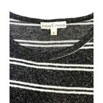 Moa Moa SWEATER DRESS Womens SM Black White Striped Knit Pockets Tie Waist Belt Photo 6