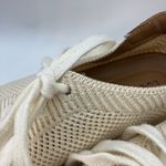 Lucky Luika Knit Sneakers Women's Size 8M Beige Tan Leather‎ Trim Slip On Photo 5