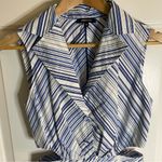 Nara Milano Blue and White Striped Cut Photo 7