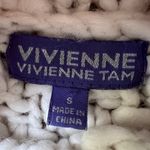 Vivienne Tam Chunky Knit Turtleneck Sweater White Wool Blend Textured Women's Sm Photo 5