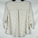 Workshop New! NWT The  Zip v-neck 3/4 Sleeve Blouse Medium Photo 2