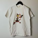 Fruit of the Loom Vintage Autumn Elf T Shirt Fall Leaves Graphic Tee USA White Photo 9