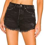 Free People We the Free Lasso High Waist Cutoff Denim Shorts black size 26 Photo 0