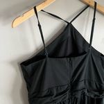 Banana Republic  Charcoal Halter Midi Dress Ruched Waist Lined Size 8 Photo 6