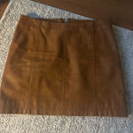 Free People  tan faux leather Skirt 12 Photo 0