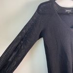 Betabrand No Sweat Rayon & Performance Cashmere V Neck Sweater Black Size S Photo 3