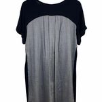 Vince Women’s Colorblock Black/Gray Shift Dress Size S Soft Comfy Lagenlook Photo 2