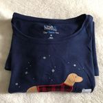 Croft & Barrow Christmas Dog Top Shirt Sz M New Cotton Navy Blue Long Sleeve Photo 7