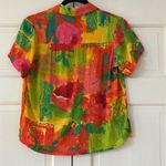 Jams World Vintage 80’s Shirt Abstract Floral Bright Hawaii Wearable Art Size XS Photo 6