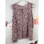 American Eagle  Outfitters Pink Floral Cold Shoulder Top - Size - Large Photo 5
