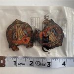 Western bullhead flower pattern wooden drop‎ earrings Brown Photo 11