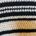 Anthropologie Striped Cropped Wrap Cotton Blend Short Sleeve Sweater Size Large Photo 5