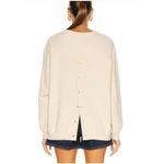 Ganni X Levi's Oversized Graphic Crewneck Sweatshirt XS Womens Oat New Photo 4