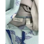 LOGO By Lori Goldstein LOGO Lounge Women's Hoodie Floral Blue Lace Hem Long Sleeve Size XS Cotton Blend Photo 11