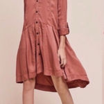 Anthropologie  / Holding Horses | Mariana Mini Shirt Dress Mauve, Sz 8 Photo 0
