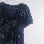 Baltic Born  Leslie Velvet Maxi Dress Floral Short Sleeve New Without Tags Photo 4