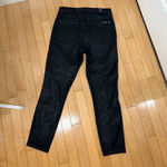 7 For All Mankind b(air) Denim Snakeskin Trim Coated Black Jeans Size 29 Photo 6