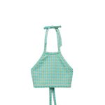 ZARA NWT  JACQUARD CROP TOP HALTER NECKLINE OPEN BACK MEDIUM Photo 4