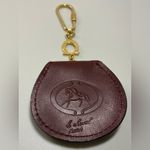 A Vintage Rare HTF Le Cheval Paris burgundy leather keychain Clip keyring Gold Photo 0