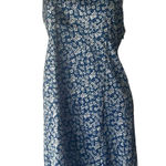 L.I.A Love Is All Women's Size Small Blue Floral Tie Back Satin Slip Dress Photo 0