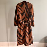 Anthropologie NWT RARE  Vilagallo Rashida Zebra-Striped Coat, Brown | Size 6 Photo 5