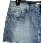 Talula ‎ Aritzia Shorts Womens 30 Blue Denim Medium Wash High Rise Raw Hem Jean Photo 3