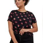 Torrid  Vintage Super Soft Slub Crew Neck Tee Rainbow Lips Print Womens 3X Photo 0