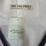 We The Free Free People Ivory Ivy Oversized V-Neck Sweater Vest Size Medium NWT Photo 2