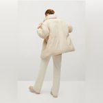 Mango  beige puffer jacket faux leather size XS NWT Photo 1