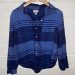 Old Navy  blue plaid cropped top Photo 0