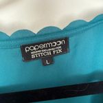 PaperMoon  Stitch Fix Women’s Large Blue Green Scallop Tank Top Photo 1