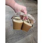 Dansko  Sonnet Sandal 39 - US 8 Wedge Platform Beige Snakeskin Leather Shoes Photo 5