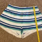 Saks 5th Avenue Saks Fifth Avenue White, Blue, Teal Stripe Lounge Shorts Size X-Small Photo 2