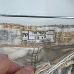 Free People Womens Zig Zag Zipper Crop Skinny Denim Jeans Beige Blue Brown Sz 28 Photo 5