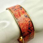 Lilly Pulitzer coral and gold tone nautical pattern bangle bracelet Photo 0