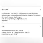 Rails  The Getty High Rise Wide Leg Jeans size 31 Moonlit Ocean Photo 8