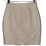 EachCa Canada Women’s Size 8 Tan Silver Metallic Pencil Straight Skirt Photo 1