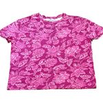 Free People NWOT We The Free Nina Printed Tee Shirt in Magenta Combo XS Photo 3