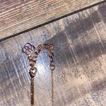 Kendra Scott  Pink Glitter heart necklace with gold chain Photo 3