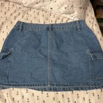 Denim Mini Skirt with Pockets Blue Size 6 Photo 1