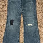 X2 Women's Blue Straight Leg Jeans with Black Patch Size 4 Photo 0