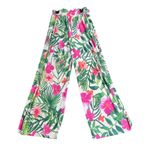 West Loop Wide Leg Pants Womens XL Tropical Floral Beach Vacation Resort Boho Photo 2