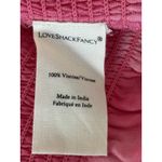 Love Shack Fancy Evan Mini Dress Womens Medium Pink Tie Dye Velvet Ruffle Smocked Photo 4